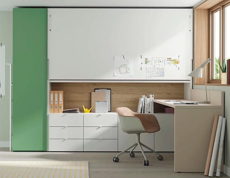 Cómo decorar un dormitorio juvenil cama abatible