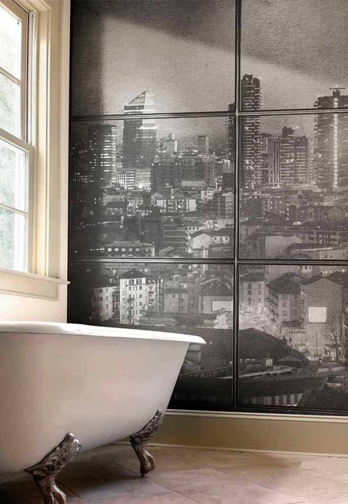 papel pintado baño